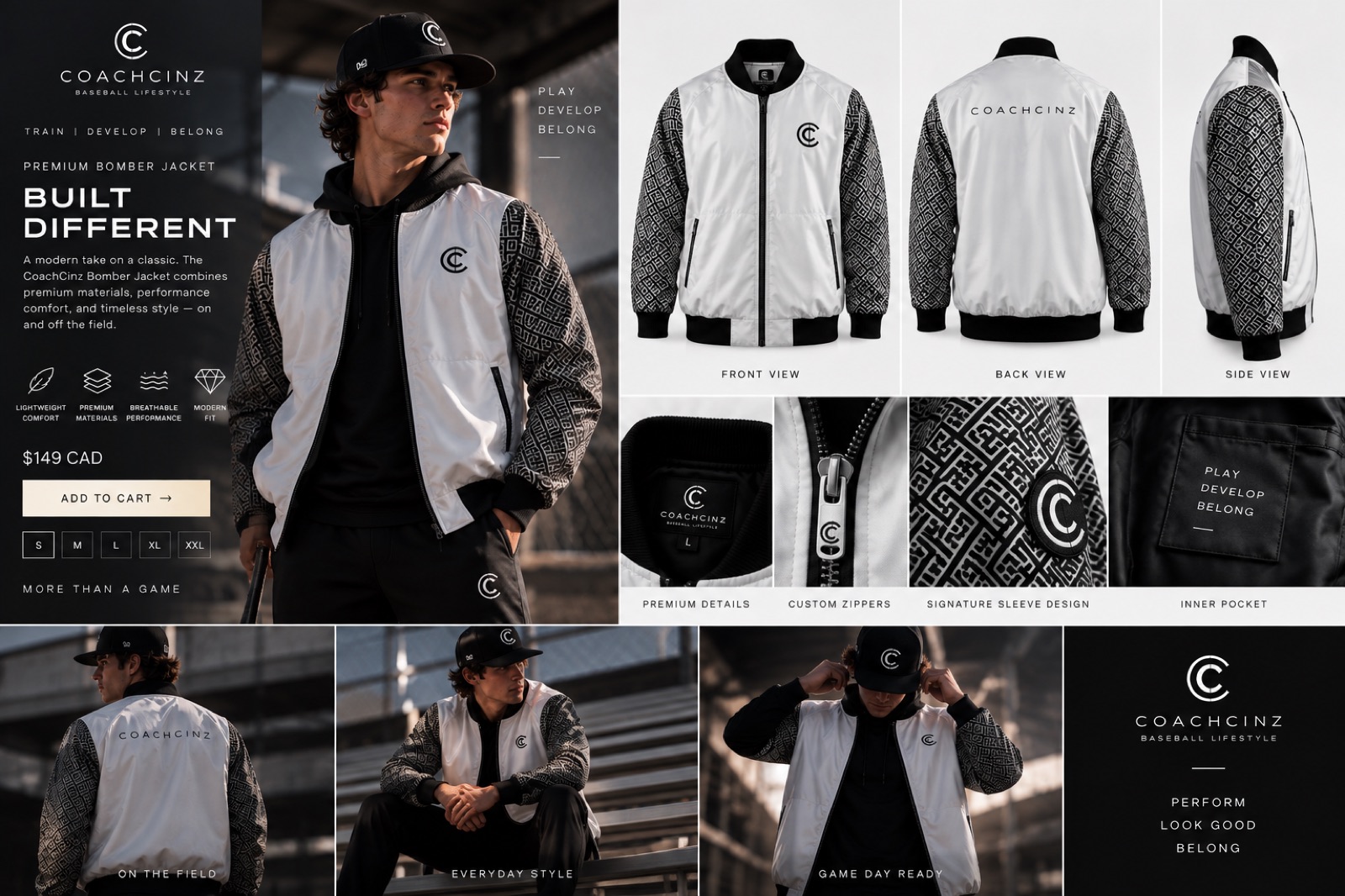 COACHCINZ Bomber — On & Off the Field