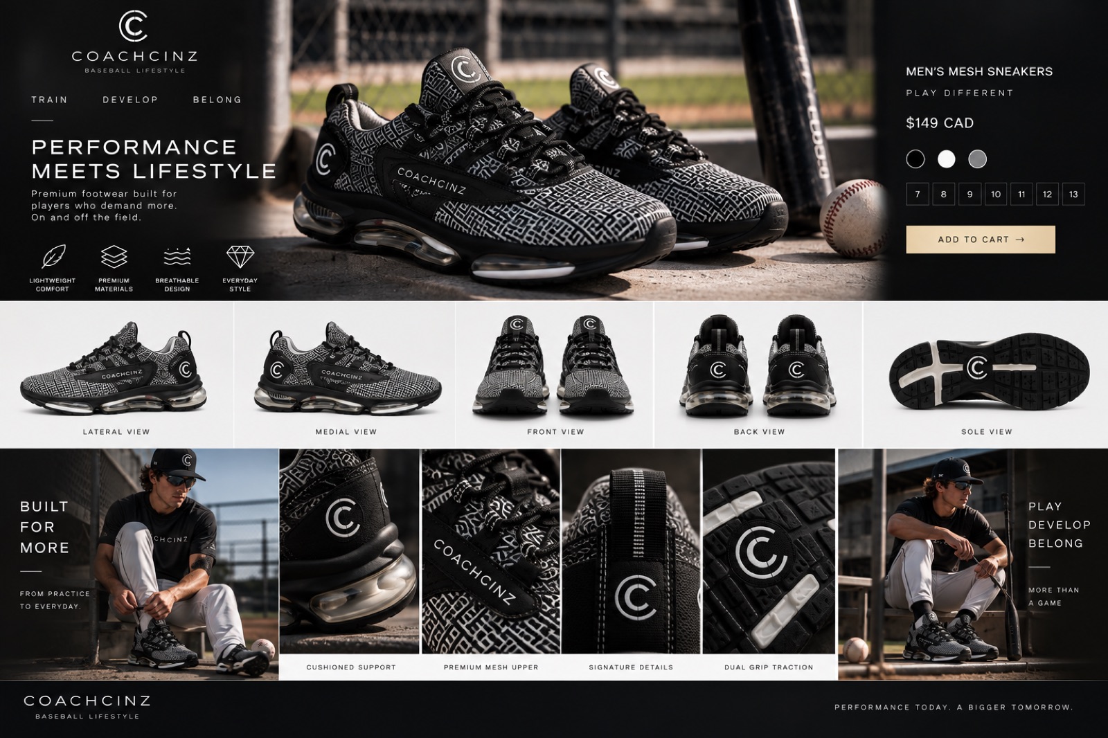 COACHCINZ Mesh Sneakers